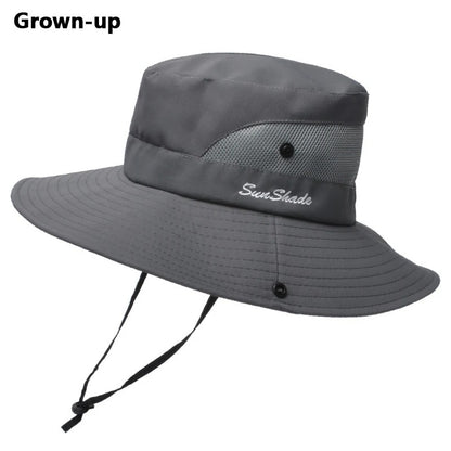 Xinbaoguan 100% Polyester Summer Outdoor Sun Hat, Breathable Sun Hat, Folding Sun Hat, Female Ponytail Hole Fisherman Hat