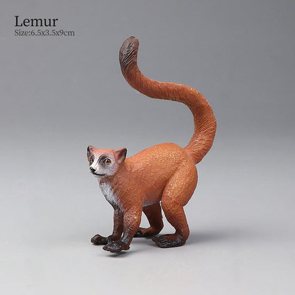 Conjunto de Brinquedos Montessori de Animais Selvagens - Leão Elefante Antílope Miniaturas de Animais Figuras de Ação Zoológico Presente Educacional para Crianças