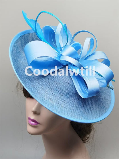 Wedding Mesh Fascinators for Women Tea Party Hat Kentucky Derby Headpiece Feather Fancy Hats Wedding Church Hatinator Headband