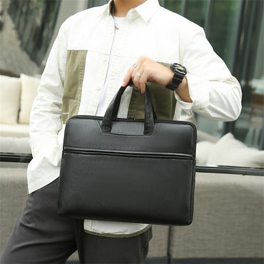 Fashion Men'S Large Capacity Handbag, Briefcase - Adjustable Crossbody Bag And Shoulder Bag With Multiple Compartments