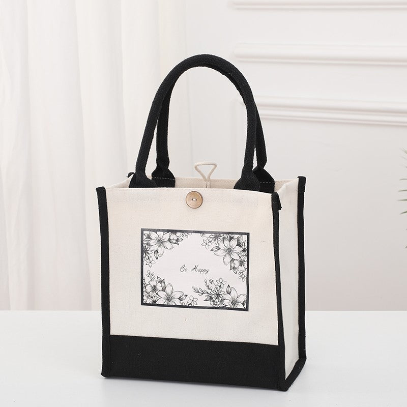 Fashionable new reusable shopping bag with initials for travel and large capacity storage bag