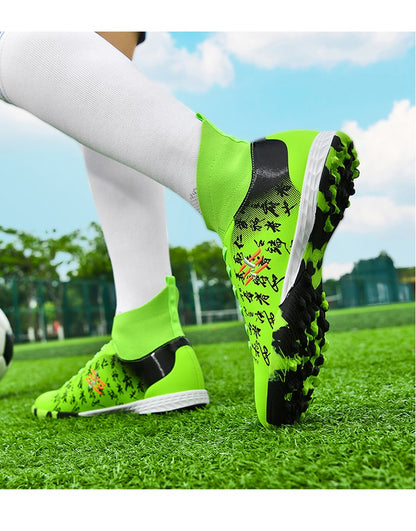New Soccer Boots Men Football Shoes Cleats Professional Soccer Shoe High-Tops Non-Slip Spikes for Big Boys Wide Training Sneaker