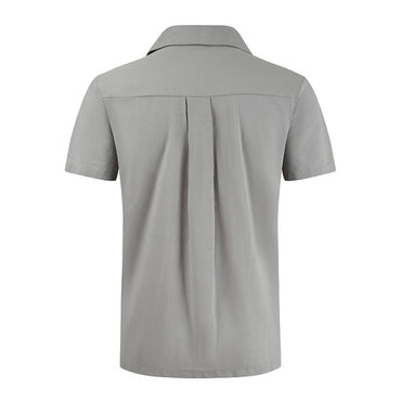 Cotton Linen Men's Guayabera Shirt 2026 New Fashion Short Sleeve Shirts for Men Mexican Cuban Beach Shirt Solid Color Tees