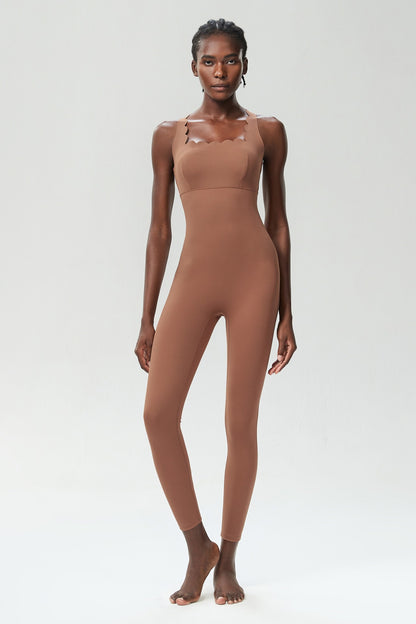 One-Piece Yoga Jumpsuit Women Gym Running Suit Super Soft Slim Fit Fitness Onesie Breathable High Stretch Workout Clothes Tights