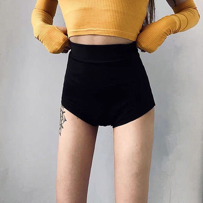 Black Shorts Women Skinny High Waist 5XL Solid Summer New Hot Girl Dancing Hipster K Pop Sexy Club Streetwear Hip Hop Casual Ins