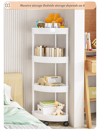 Carrinho de Armazenamento para Banheiro com Rodas, Rack de Armazenamento para Cozinha, Sala de Estar, Alta Capacidade de Carga, Acessórios para Casa