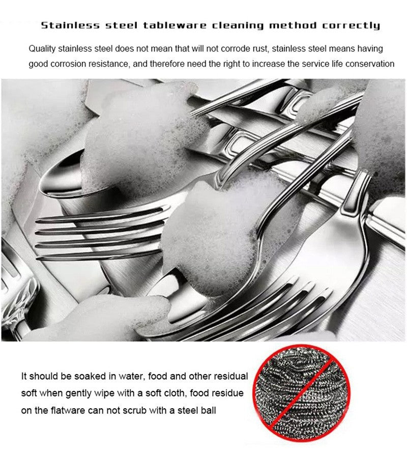 JANKNG Conjunto de Talheres Preto 1 Peça Aço Inoxidável 18/10 Ocidental Talheres de Mesa Garfo Faca de Bife Manteiga Jantar