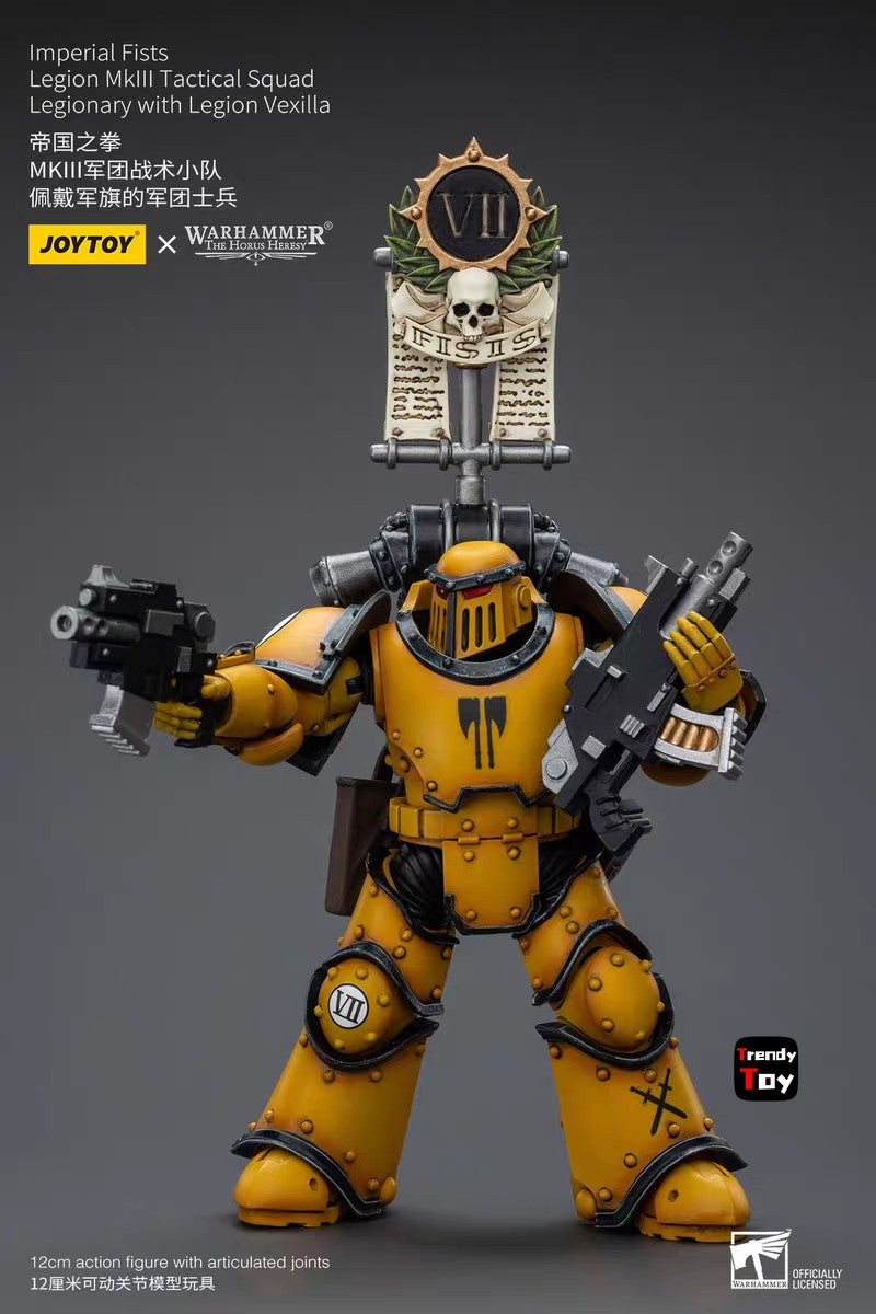 ?JOYTOY?Warhammer 40K Imperial Fists Mkll Legionários Táticos 4 Peças 1/18 Action Figure Brinquedo Colecionável