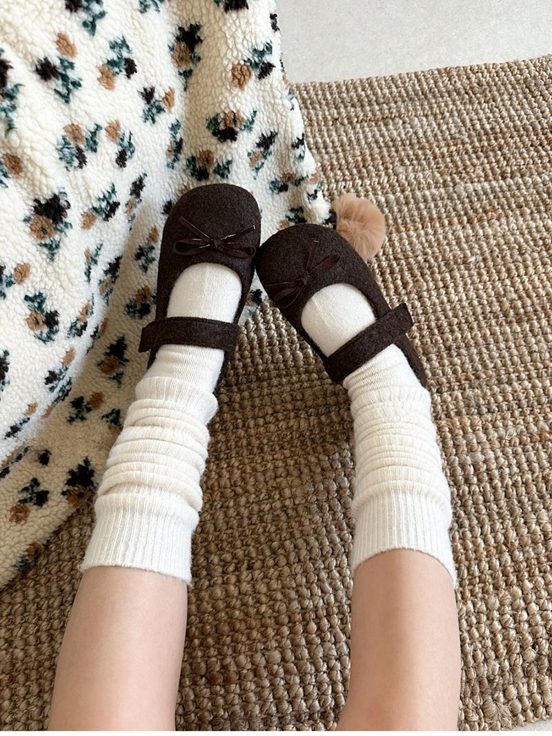 Autumn Woolen Fabric Women Flats Shoes Fashion Shoes Ladies Comfort Outdoor Warm Cotton Fur Shoes