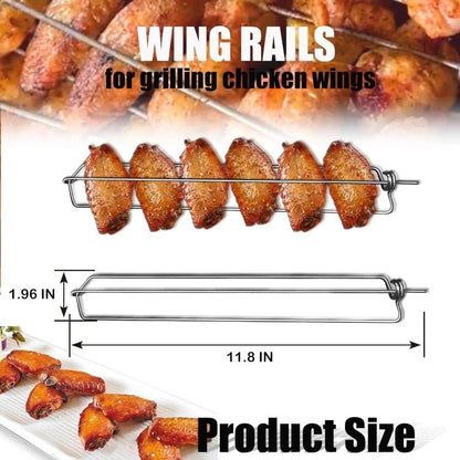 New Product Wingrailsgrilling Outdoor Barbecue Fork Chicken Wing Grill BBQ Barbecue Tools