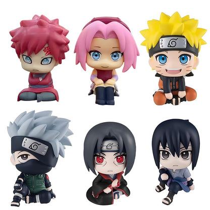 Anime Naruto Cute Sakura Haruno Gaara Sitting Posture Cartoon Action FigureModel PVC Kids Toys Car Decoration Gift