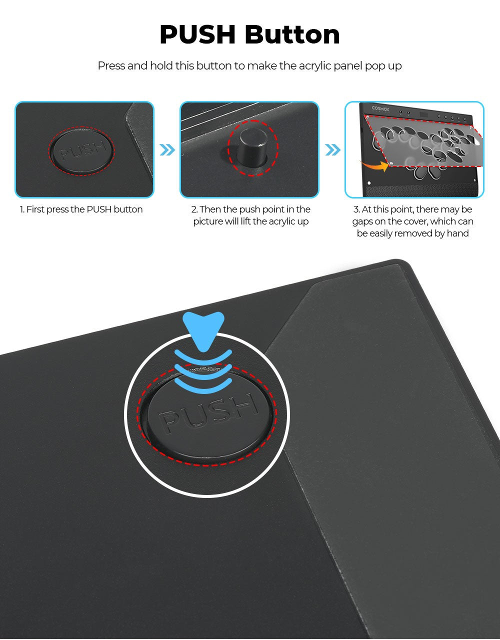 Haute42 Magnetic C16-S Joystick Hitbox Leverless Controller Stickless Arcade Stick Keyboard For PC/PS4/PS5/Switch Fight Sticks