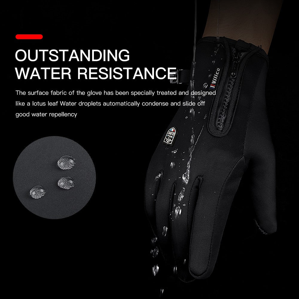Luvas Térmicas Touchscreen para Ciclismo e Direção à Prova D'água, Antiderrapantes e Resistentes ao Vento para o Inverno (Femininas e Masculinas)