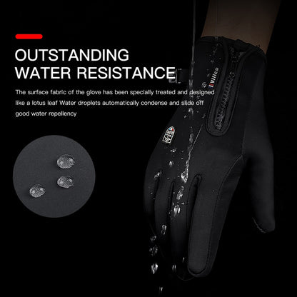 Luvas Térmicas Touchscreen para Ciclismo e Direção à Prova D'água, Antiderrapantes e Resistentes ao Vento para o Inverno (Femininas e Masculinas)