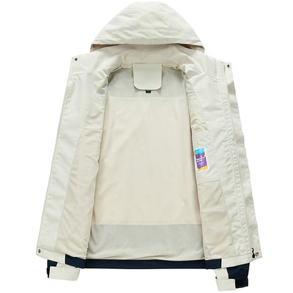 CHRLCK Unisex Waterproof Running Jackets Windproof Windbreakers Spring Autumn Women Hiking Camping Fishing Trekking Coats