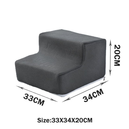Escada para Cães 3 Degraus, Escada para Cachorro Pequeno, Gato, Filhote, Ramap para Cães, Antiderrapante, Removível