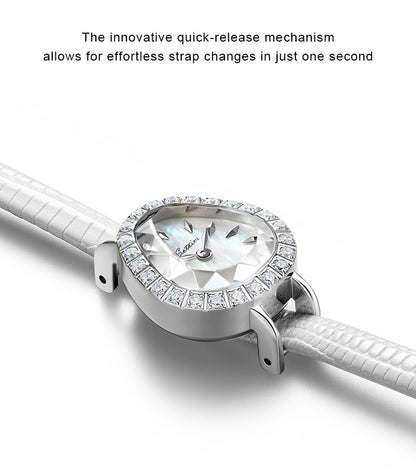 Sotoiru Watches for Woman Fashion Quartz Snake Wristwatches with Qucik Release Strap Original Design Christmas Gift for Woman