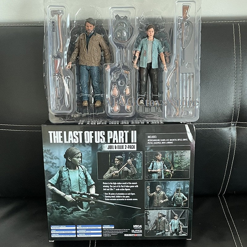 18cm NECA The Last Of Us Parte 2 Joel Ellie Com Arco Action Figure 2 pçs/set Modelo Brinquedo Articulado Presente de Natal Brinquedo Premium