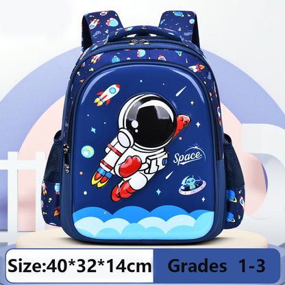 Bolsa de ombro infantil, desenho animado 3D estereoscópico, mochila escolar de astronauta, mochila infantil impermeável, sonho de menino, ensino fundamental