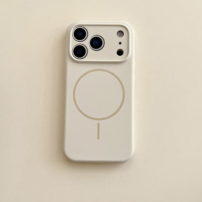 Capa de Silicone Magnética de Carregamento Sem Fio MagSafe de Cor Sólida para iPhone 17 Pro Max/17/17 Pro Capa Traseira Protetora