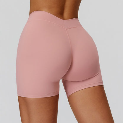 SWELTERING Yoga Shorts High Waist Fitness Cycling Shorts Women Butt Lifting Gym Workout Short Tights Female Running Sport Shorts