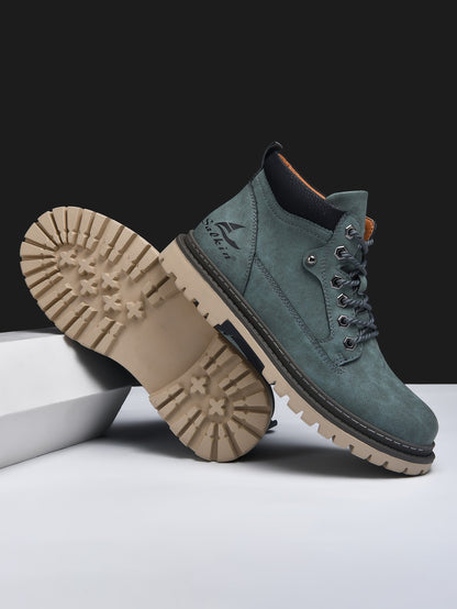 Botas Masculinas Feitas à Mão, Botas de Tornozelo de Inverno em Couro, Sapatos de Outono para Caminhada ao Ar Livre, Tênis, Botas Masculinas de Cano Alto, Calçados Antiderrapantes