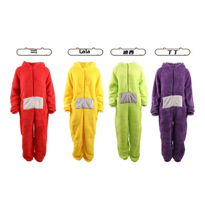 Adorable Baby Antenna Winter Pajamas Adult Children Boys Girls Cartoon Home Clothes Overalls Sleepwear for Teenage Girls