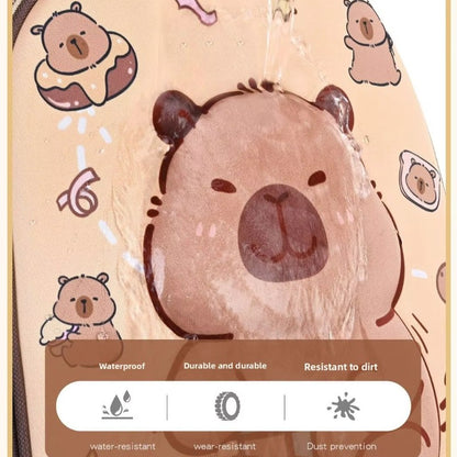 Capybara Children Backpack Waterproof Student Schoolbag Large Capacity Alleviate Burden School Bag Orthopedic Backpack Book Bag