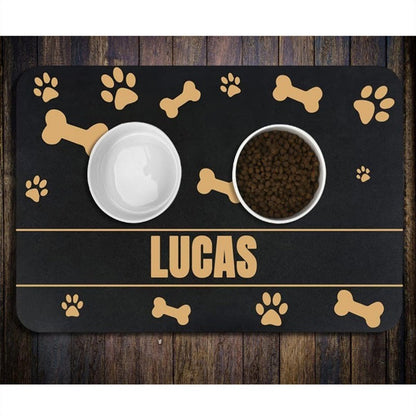 Tapete de Inverno para Animais de Estimação Tapete de Alimentação para Cães e Gatos Tigela de Água e Comida para Animais de Estimação Tapete de Chão Diatomáceo Impermeável de Secagem Rápida