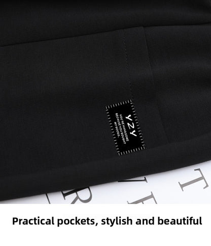 High Waist Straight Leg Pants Women's Fleece Lined Elastic Casual Mom Pants Spring Autumn Winter Polyester Fiber Harlan Pants