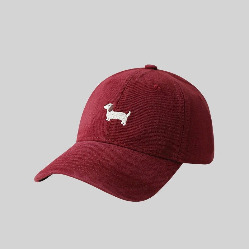 Dachshund Embroidery Baseball Hat Sunscreen Fashion Outdoor Hat Suitable for Men and Women for Daily Leisure Matching
