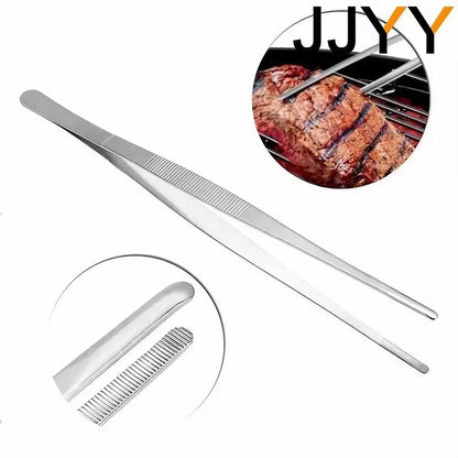 JJYY 304 Stainless Steel Food Tongs Long Handle Non-Slip Barbecue Tongs Steak Tongs Kitchen Cooking Tools kitchen accessories