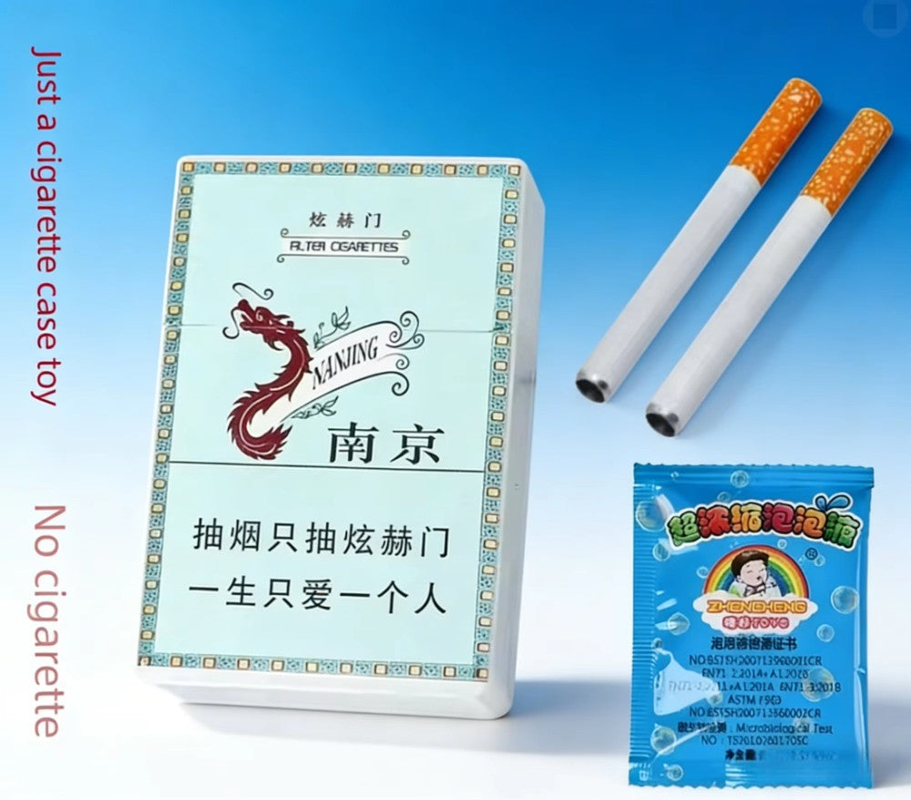 INS Funny Strange Cigarette Box Toy Photo Prop as Gifts for Your Friend Gng Device Bubble Machine Outdoor Portable Party Gifts