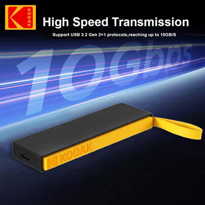 KODAK X206 1TB SSD Externo Unidade de Disco Rígido Flash USB 3.2 1000Mb/s SSD Portátil 128GB 256GB 512GB Mini PSSD para Laptop PS5 Xbox