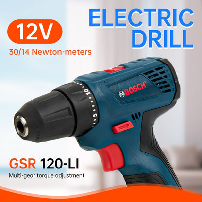Furadeira Elétrica Bosch GSR120-LI Profissional, Furadeira Elétrica Sem Fio, Ferramentas Elétricas Multifuncionais para Casa