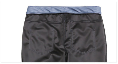 New Men Solid Color Slim Fit Faux Leather Pants Green / White / Black Homme Bar KTV High Street Biker Trousers