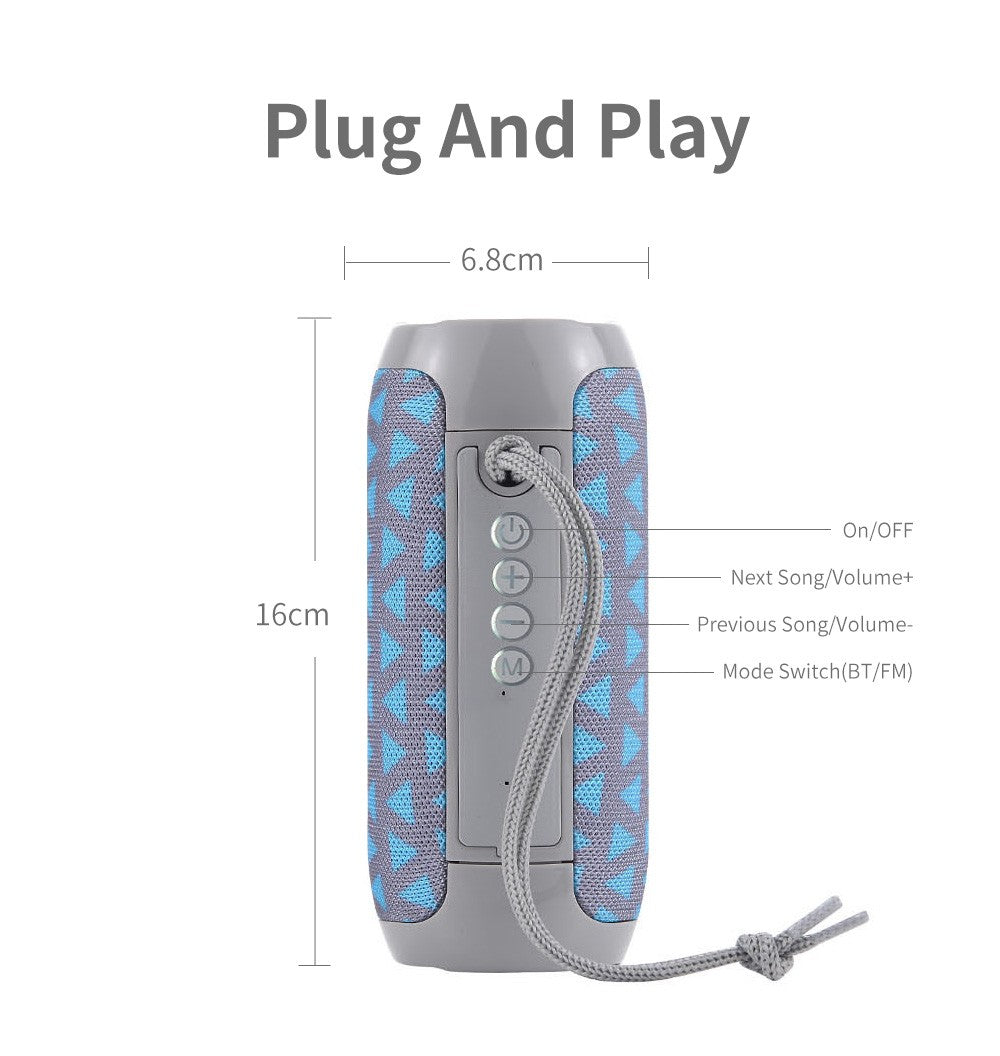 TG117 Bluetooth Speakers Portable Wireless Sound Box  Outdoor Loudspeaker Waterproof Stereo Surround Supports TF Radio