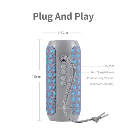 TG117 Bluetooth Speakers Portable Wireless Sound Box  Outdoor Loudspeaker Waterproof Stereo Surround Supports TF Radio