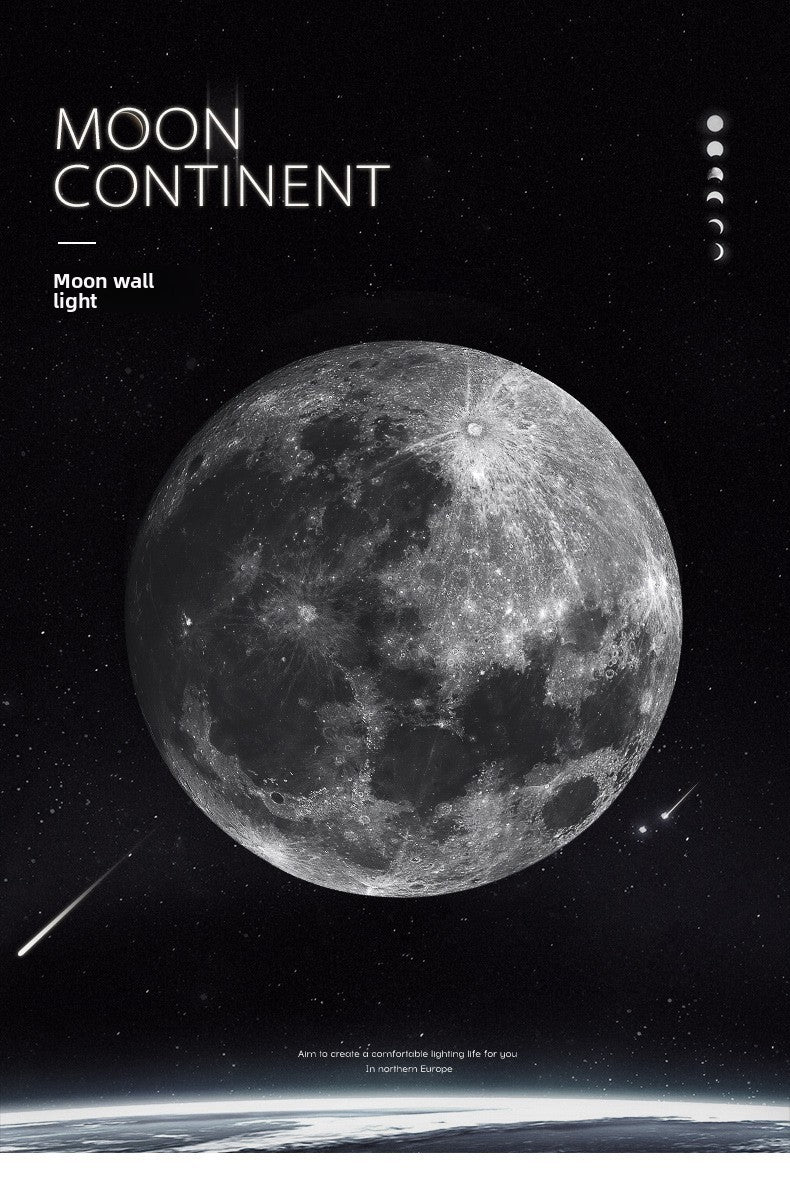 Modern LED Lunar Wall Lamp, Planetary Elegant Design Ceiling Lamp for Bedroom, Living Room Decor