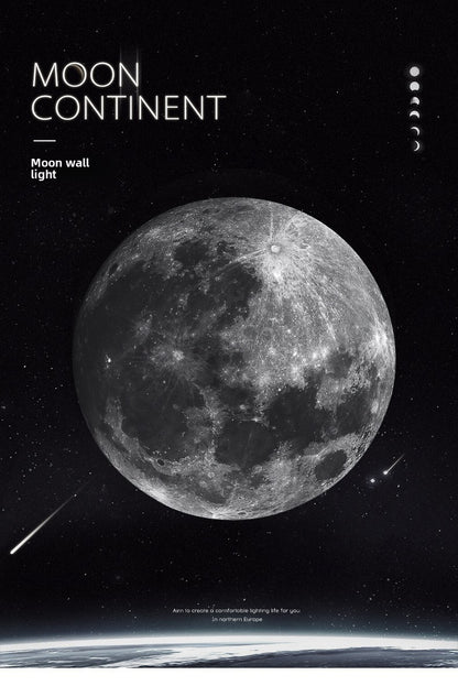 Modern LED Lunar Wall Lamp, Planetary Elegant Design Ceiling Lamp for Bedroom, Living Room Decor