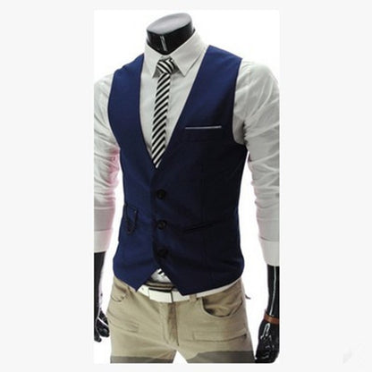 Men's Suits Single Vest Single Breasted Elegant Classic for  Wedding Dresses Business