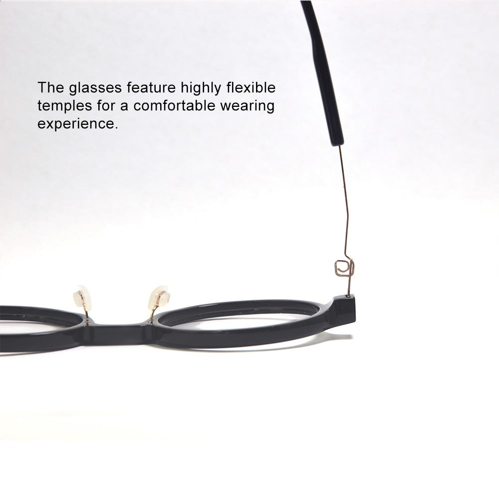 Óculos de Grau de Acetato Redondos Grandes da Moda para Mulheres Óculos Redondos de Tamanho Grande para Homens Design Alemão Flexível com Grau