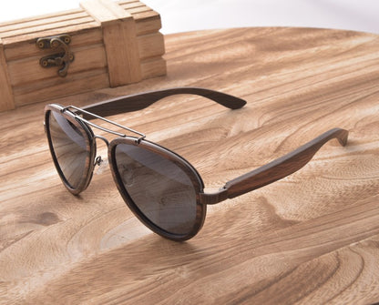 Oversized Aviator Sunglasses Wood for Men Polarized Sun Glasses Women 2022 Luxury Brand Shades UV400 High Quality