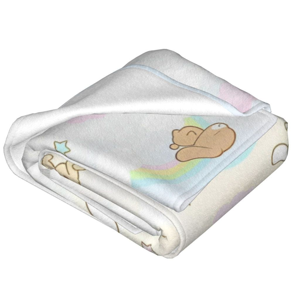 Sugarbunnies Sugar Rabbit Knitted Blanket Fleece Super Soft Throw Blankets for Outdoor Travel Bedroom Quilt