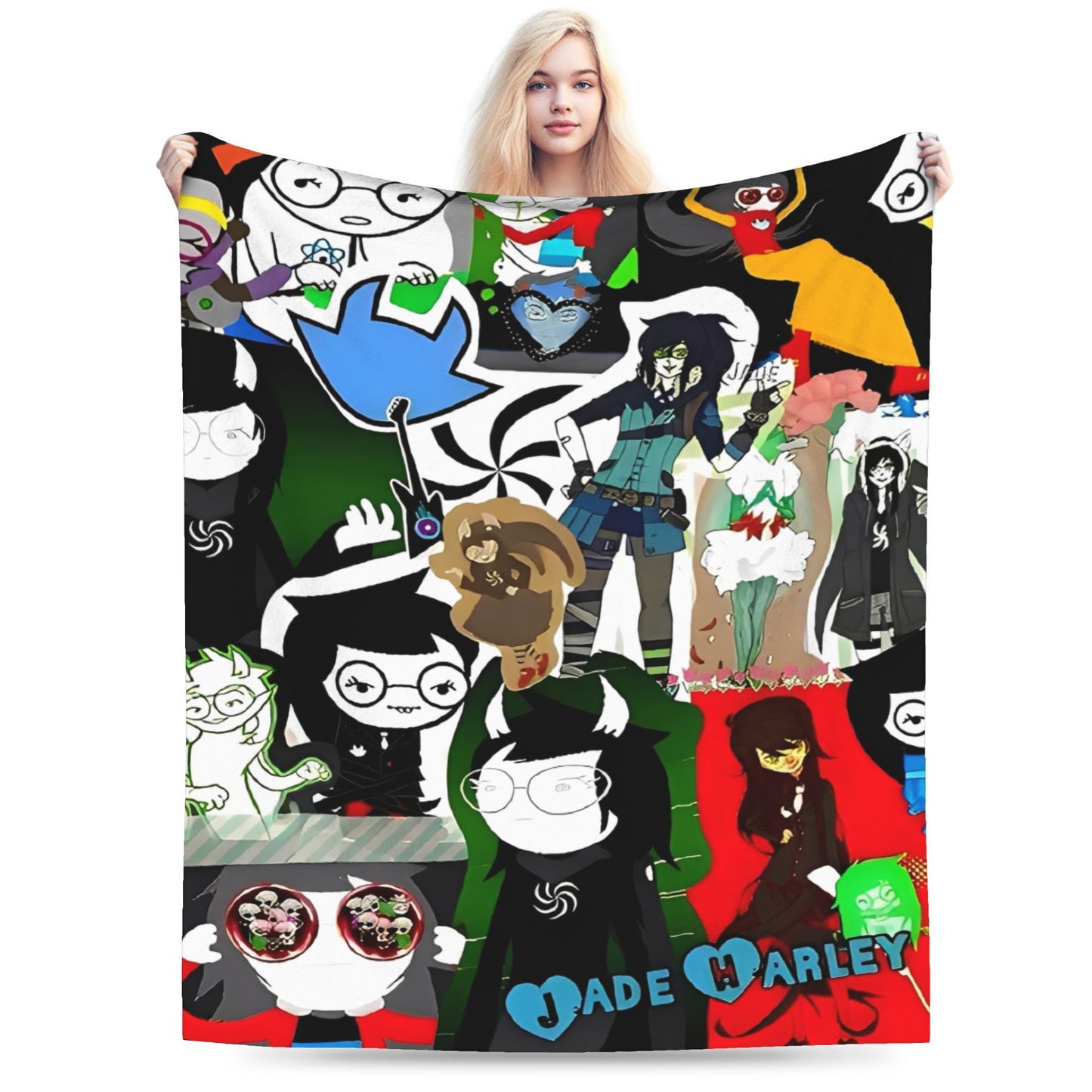 Manta de Flanela Homestucked Manga Cobertor Macio e Quente para Sofá Cama Viagem Engraçado Colcha Capa de Sofá-Cama