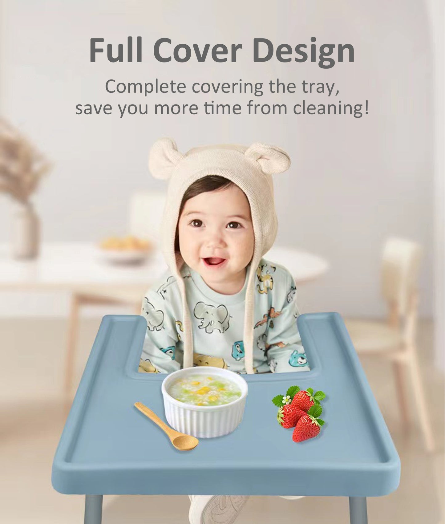 BPA Free Highchair Full Cover Placemat Silicone Placemat For Children Feeding