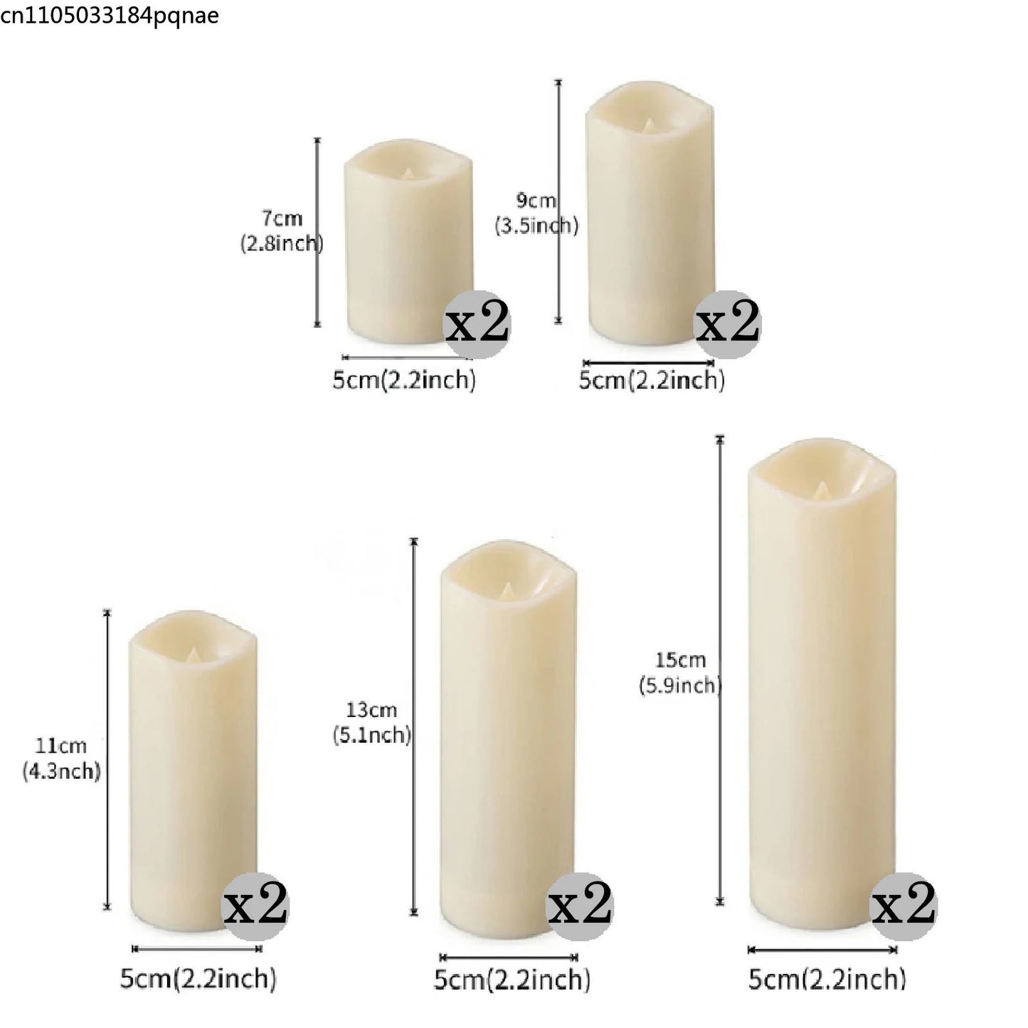 10-240pcs Flameless Fake Candle LED Flickering Candles with Remote Control Battery Operated Pillar Candles for Valentine's Day