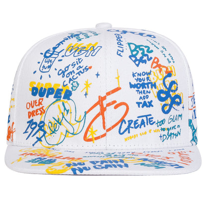 Unisex 88 Letter Graffiti Print Hip-hop Hats Fashion Spring Autumn Outdoor Adjustable Casual Baseball Caps Sunscreen Hat