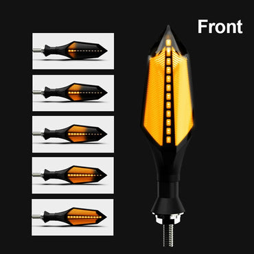 8mm Motorcycle LED Turn Signal Lamp Sequential Flowing Flash Indicator Lights