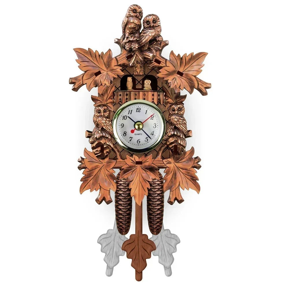 Wooden Hanging Wall Clock Bird Alarm Clock Cuckoo Clocks For Home Kid's Room Decoration Quartz Watch Decorative Home Decor